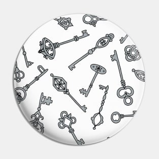 Skeleton Keys Grey and White Palette Pin