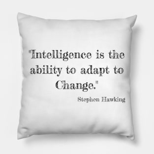 "Intelligence is the ability to adapt to Change." Bill Gates Pillow