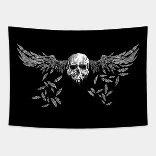 skull wing Tapestry