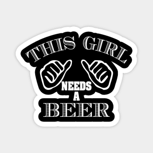 Vintage Beer & Girl Magnet