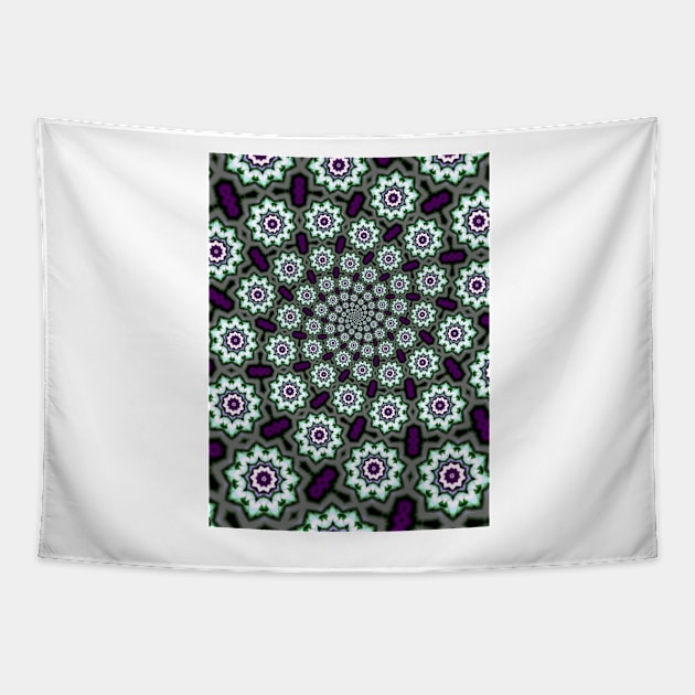 Purple flower spiral Tapestry by pinkal