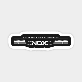 N0X Techno Create The Future Design Horizontal White Magnet