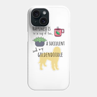 Tea Succulent Goldendoodle Phone Case