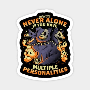 Multiple Personalities - Funny Evil Hell Dog Gift Magnet