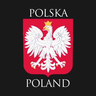 Vintage Style Poland Polish Eagle Flag T-Shirt