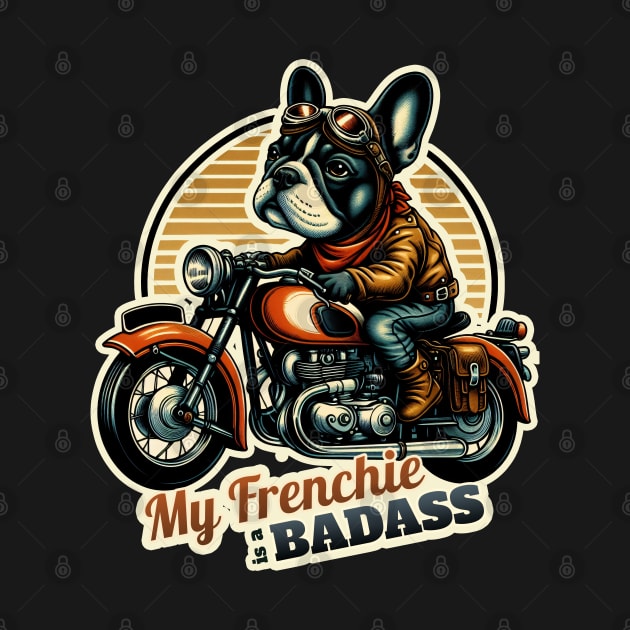 Biker French Bulldog by k9-tee