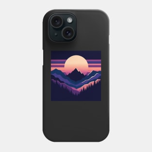 Twilight Serenity: Peaks under the Pastel Sky Phone Case