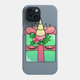 Green Christmas Unicorn Gift Phone Case