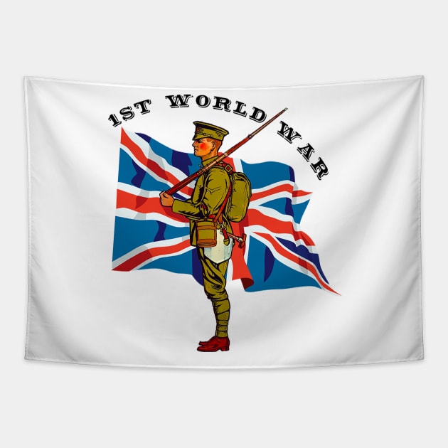 UK military english soldier Tapestry by Marccelus