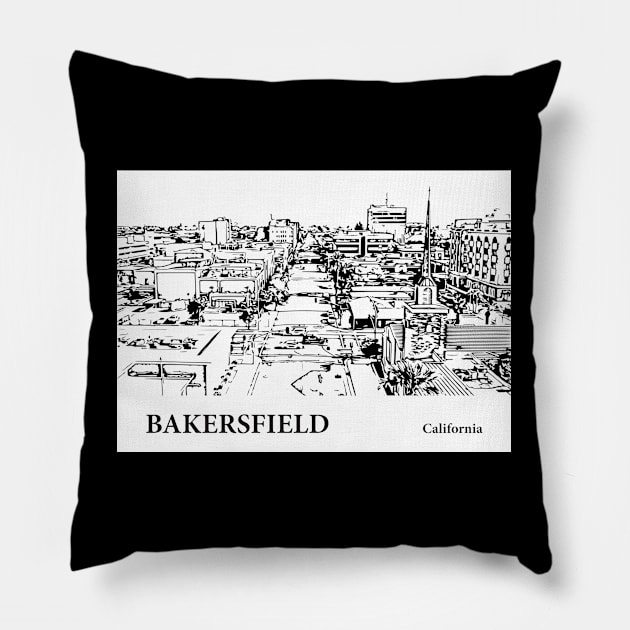 Bakersfield - California Pillow by Lakeric