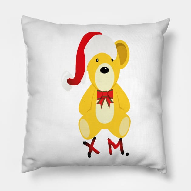 Cute Santa Bear Pillow by TOPTshirt