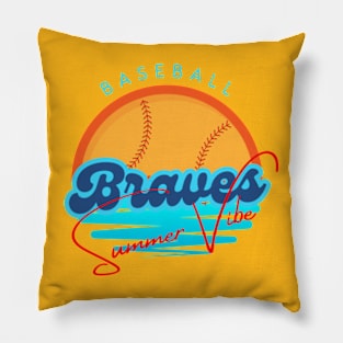 atlanta braves baseball Pillow