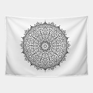 Black Mandala Tapestry