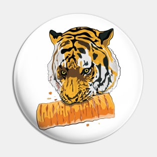 Tiger Eating Greggs Pin