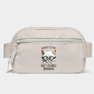 Aquatics Tip #42, Don't Cry While Swimming sad kitty Bag