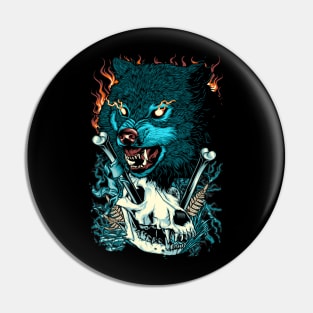 Wolf Angry Pin