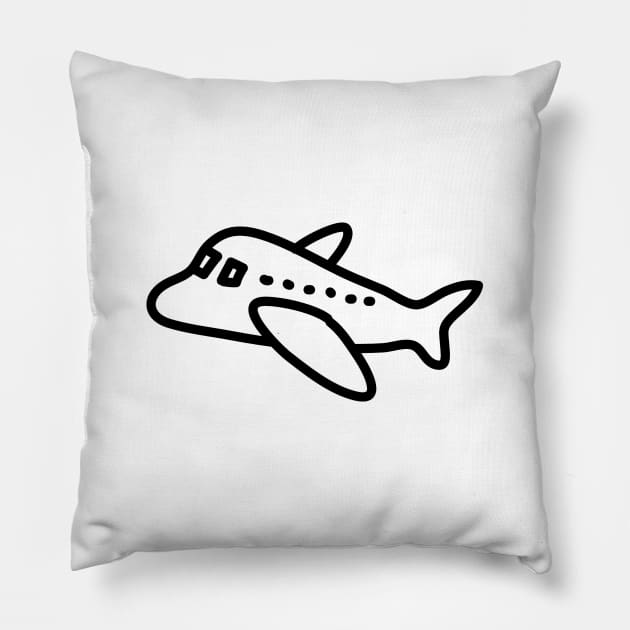 Flying Aeroplane Icon Pillow by AustralianMate