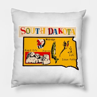 Vintage South Dakota Pillow