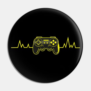 Gaming Heartbeat Gamepad Pulse Gamer Pin