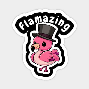 Funny Flamingo Flamazing Magnet