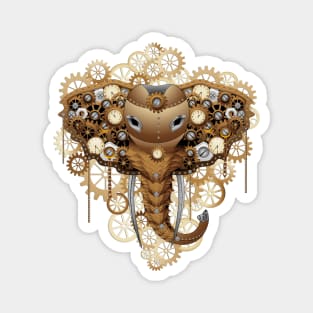 Steampunk Elephant Vintage Retro Style Machine Magnet