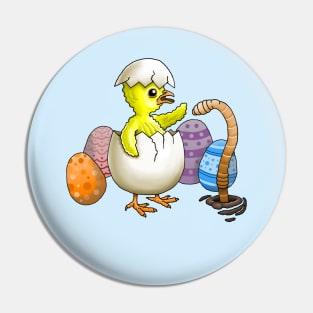 Hatched Easter Chicken Pin