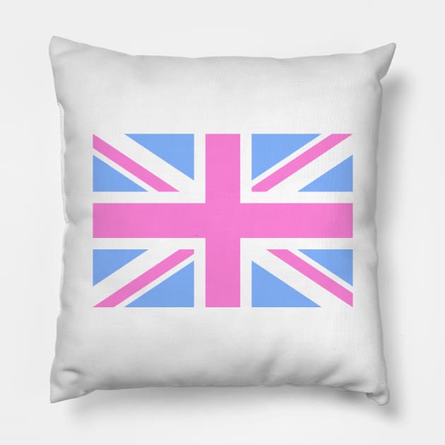 Union Jack Baby Pink Pillow by lukassfr