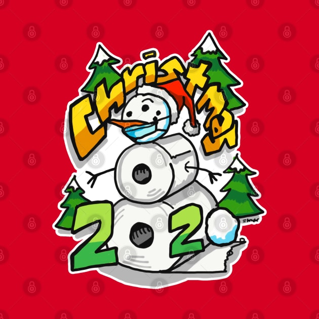 Christmas 2020 toilet paper snowman by sketchnkustom