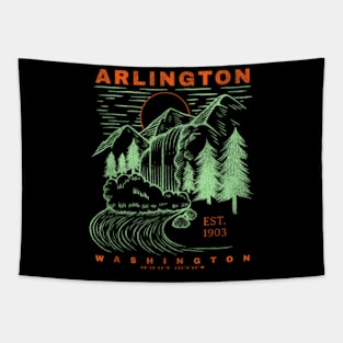 Arlington Washington Cool Travel Souvenir Rustic Arlington Tapestry