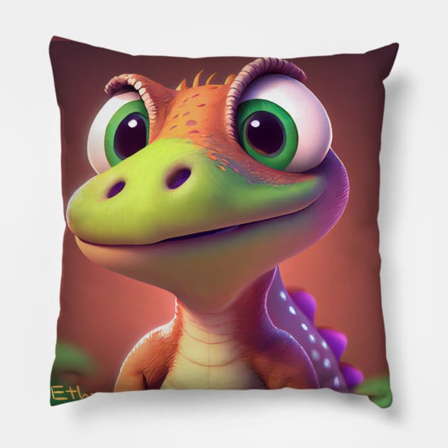 Baby Dinosaur Dino Bambino - Ethan Pillow by KOTOdesign