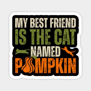 My Best Friend Is a Cat Named Pumpkin Magnet