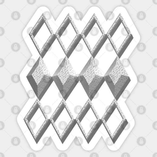 rigid diamond in matrix 3D art print - Diamond Pattern - Sticker ...