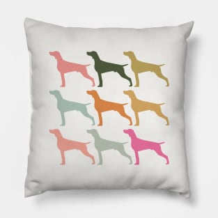 Weimaraner Dog in Rainbow Colors Pillow