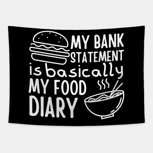 My Bank Statement Is Basically My Food Diary Tapestry by pingkangnade2@gmail.com