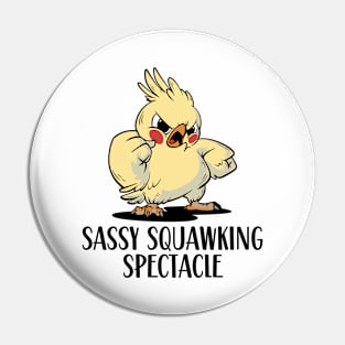 Sassy Squawking Spectacle Pin