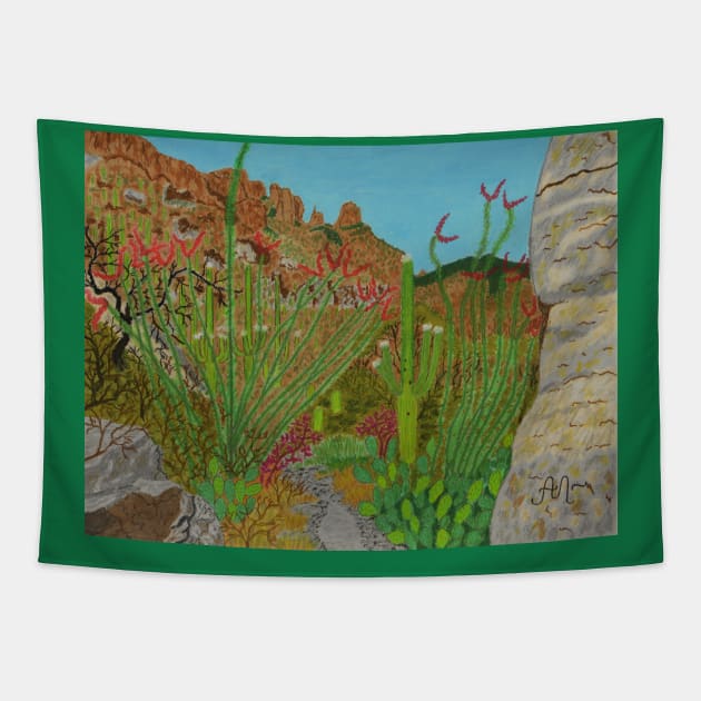 Pima Canyon in Tucson, Arizona, USA Tapestry by Anton Liachovic