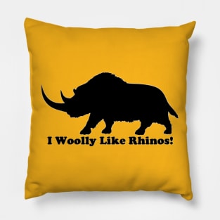 I Woolly Like Rhinos! Pillow