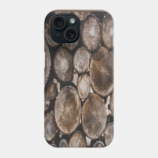 rustic country firewood log cabin lumberjack lumber wood Phone Case