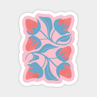 Retro Halftone Strawberry Design: Vintage Berry Bliss Magnet