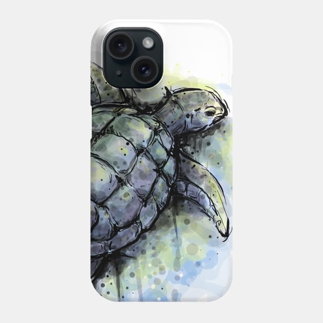 Turtle Ink Phone Case by xMorfina