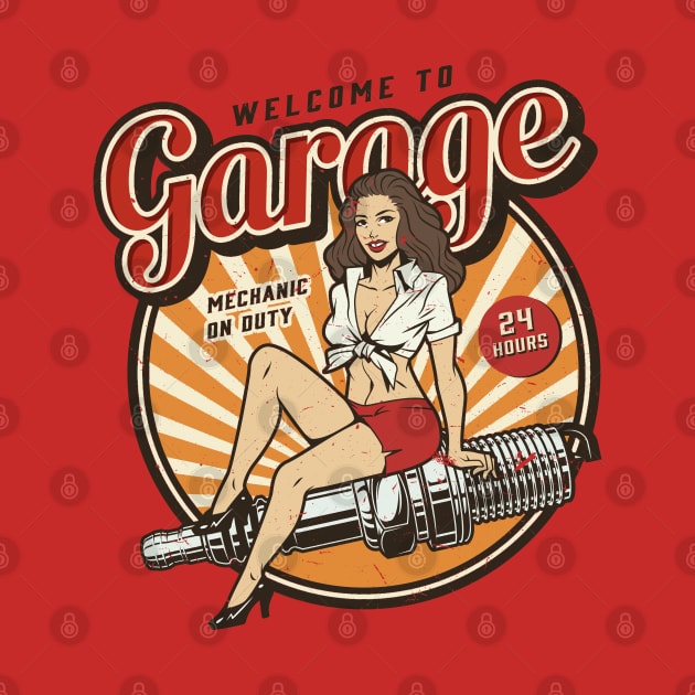24 Hour Garage - Mechanic On Duty by funkymonkeytees