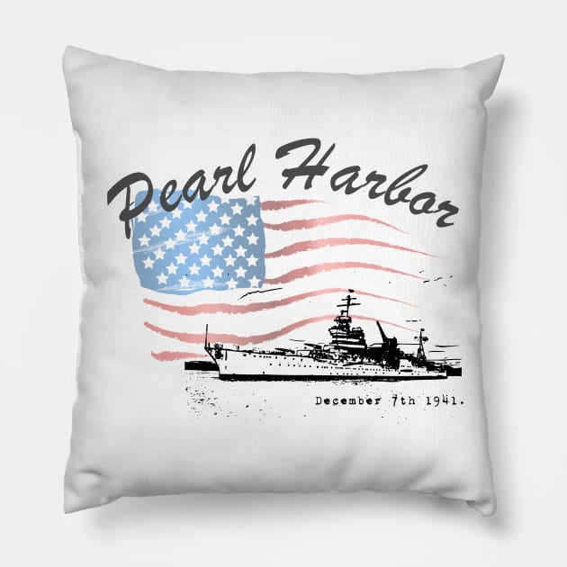 Pearl Harbor Remembrance Day Pillow by FarStarDesigns