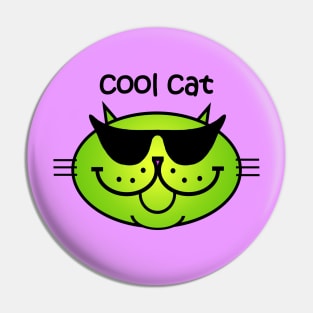 Cool Cat 2 - Limeade Pin