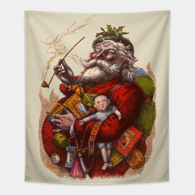 Victorian Christmas Santa Claus Santa Claus Tapestry Teepublic