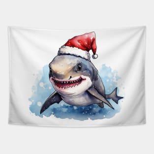 Christmas Shark Tapestry