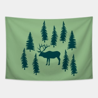 Elk In Forest (Radiant) Tapestry