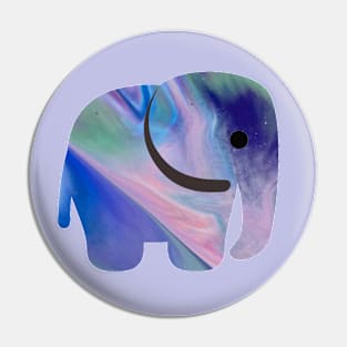 Swirly Paint Elephants Design Pin