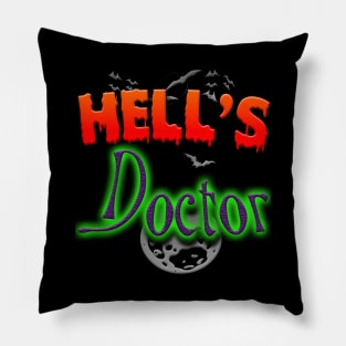 Hells Doctor Halloween Holiday Funny Spooky Gift Pillow