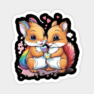 Fall in Love Squirrel Magnet