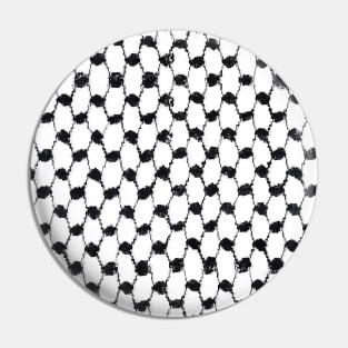 Palestinian Hatta Kufiya Pattern Traditional Palestine Keffiyyeh Symbol of Freedom and Resistance Pin